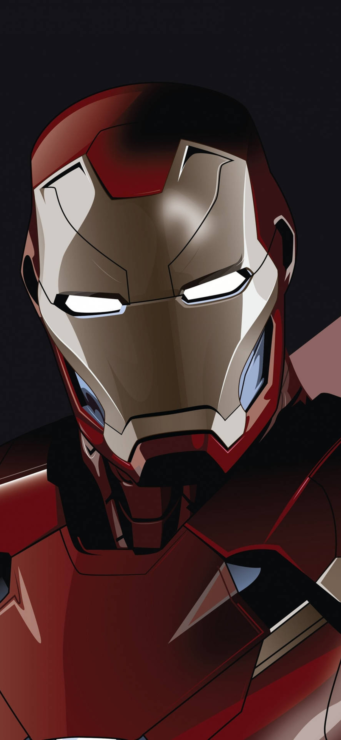 Animated Minimalist Iron Man Superhero Xlkw Ultra HD iPhone 16 Wallpaper