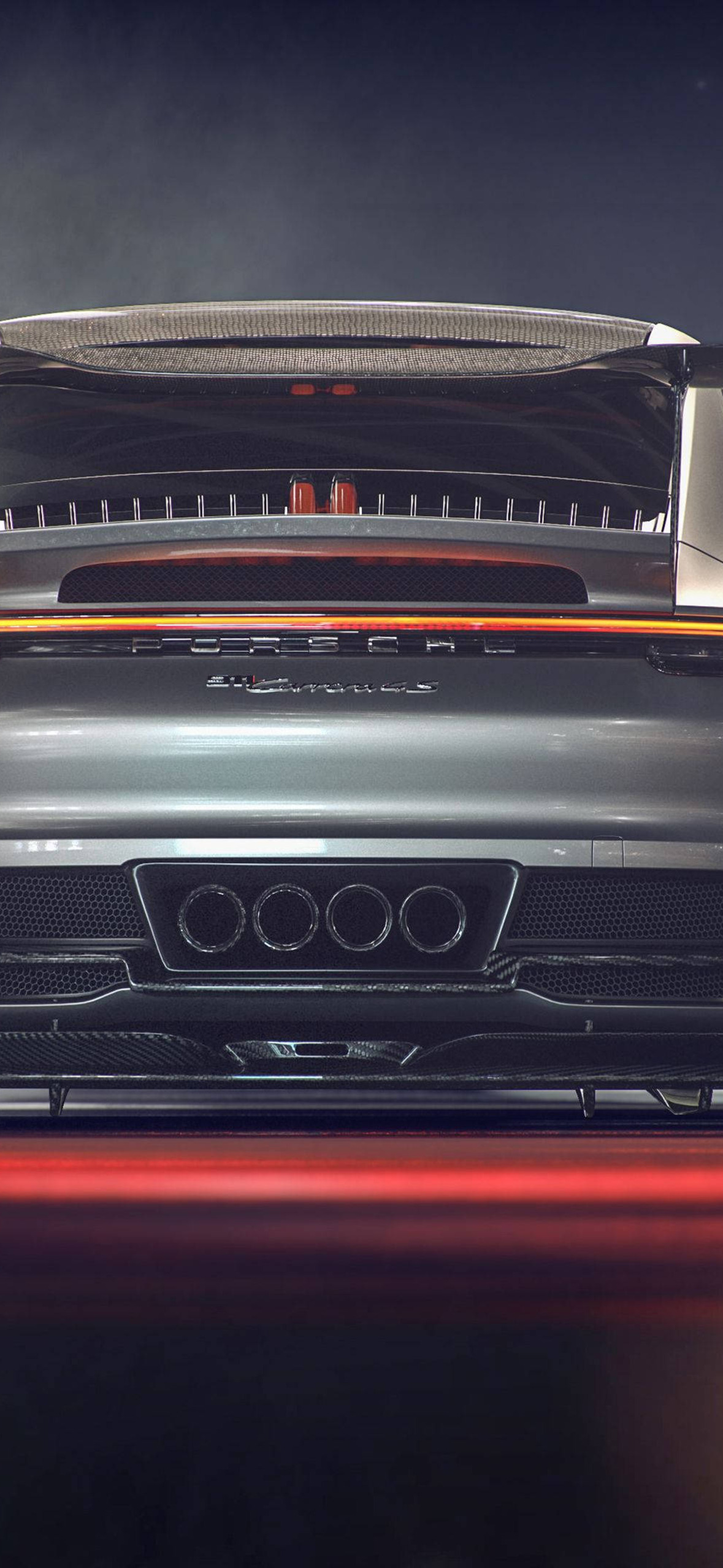 Black Porsche 911 In The City D Ultra HD iPhone 16 Wallpaper