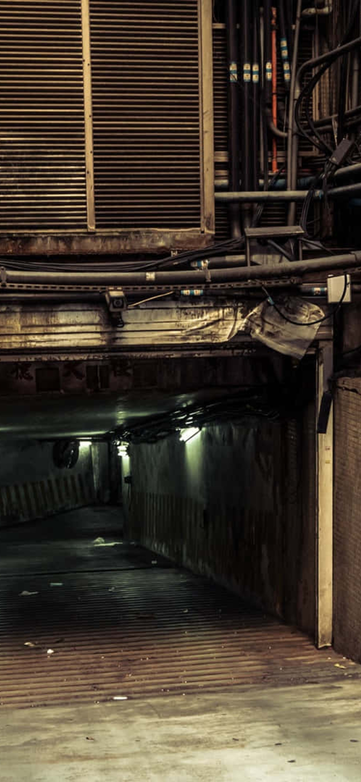 Dirty City Underground Parking Lot A Ultra HD iPhone 16 Wallpaper