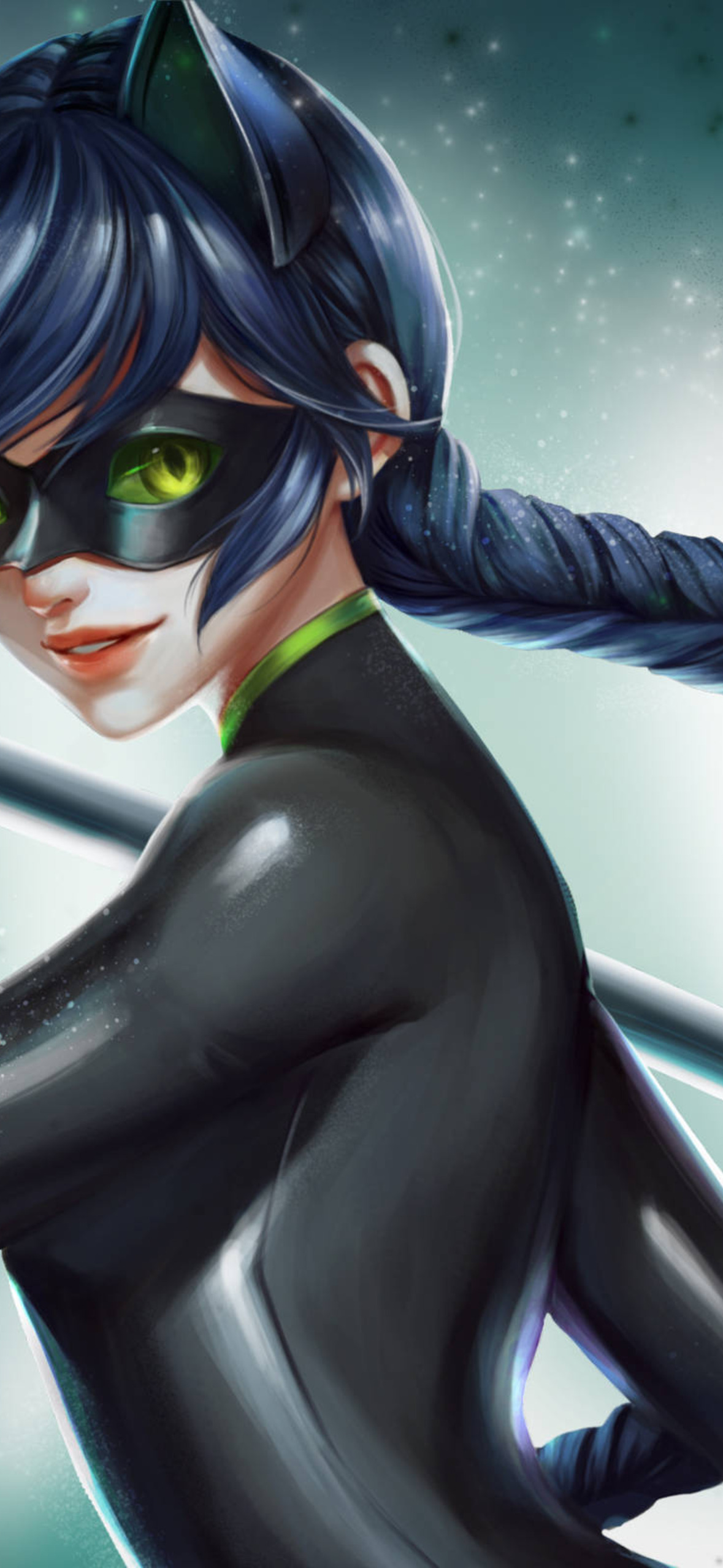 Female Cat Noir Miraculous Fanart Ho Ultra HD iPhone 16 Wallpaper