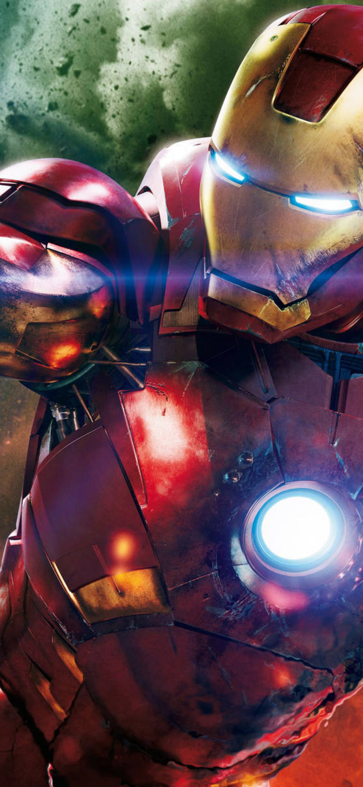 Fighting Scene Iron Man Superhero Ultra HD iPhone 16 Wallpaper