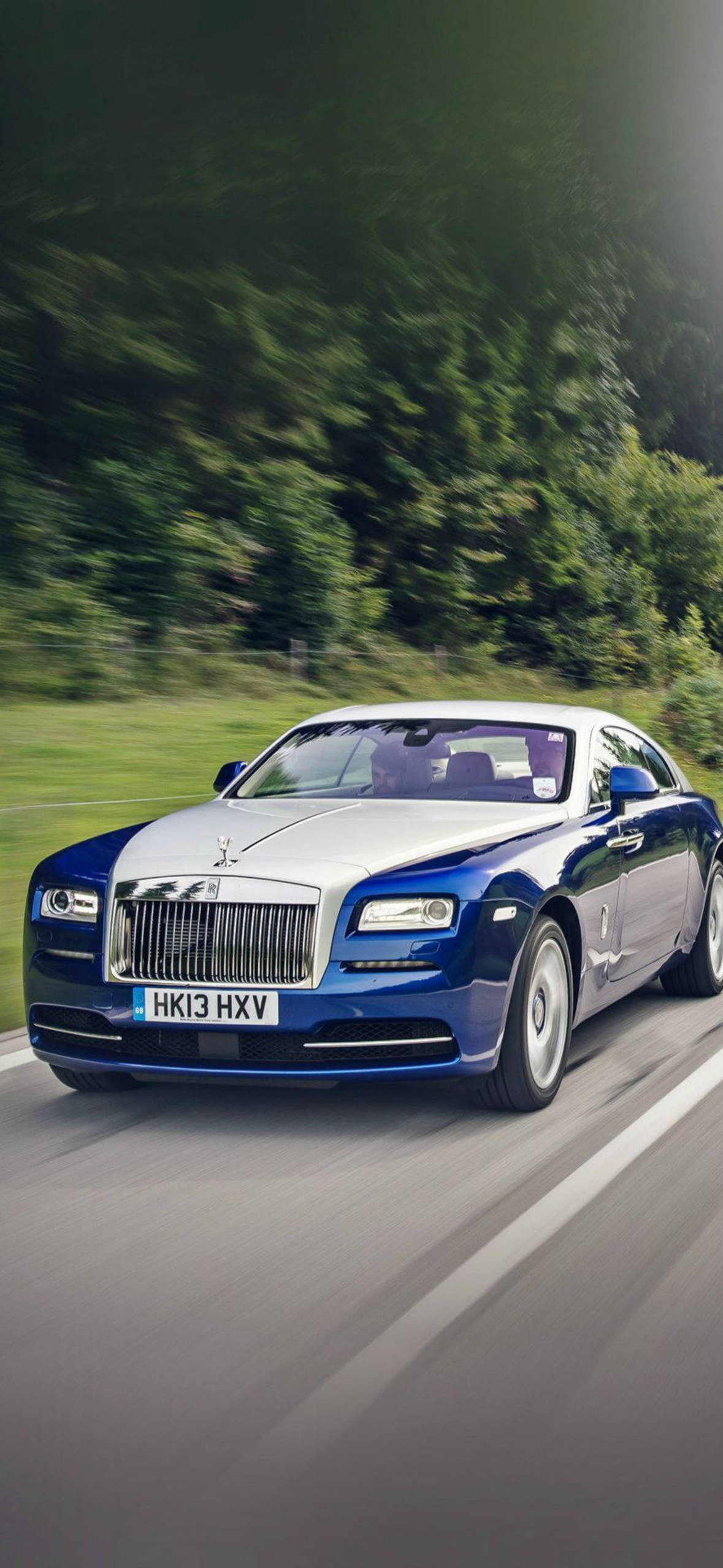 Rolls Royce 4k Blue And White On Road V Ultra HD iPhone 16 Wallpaper