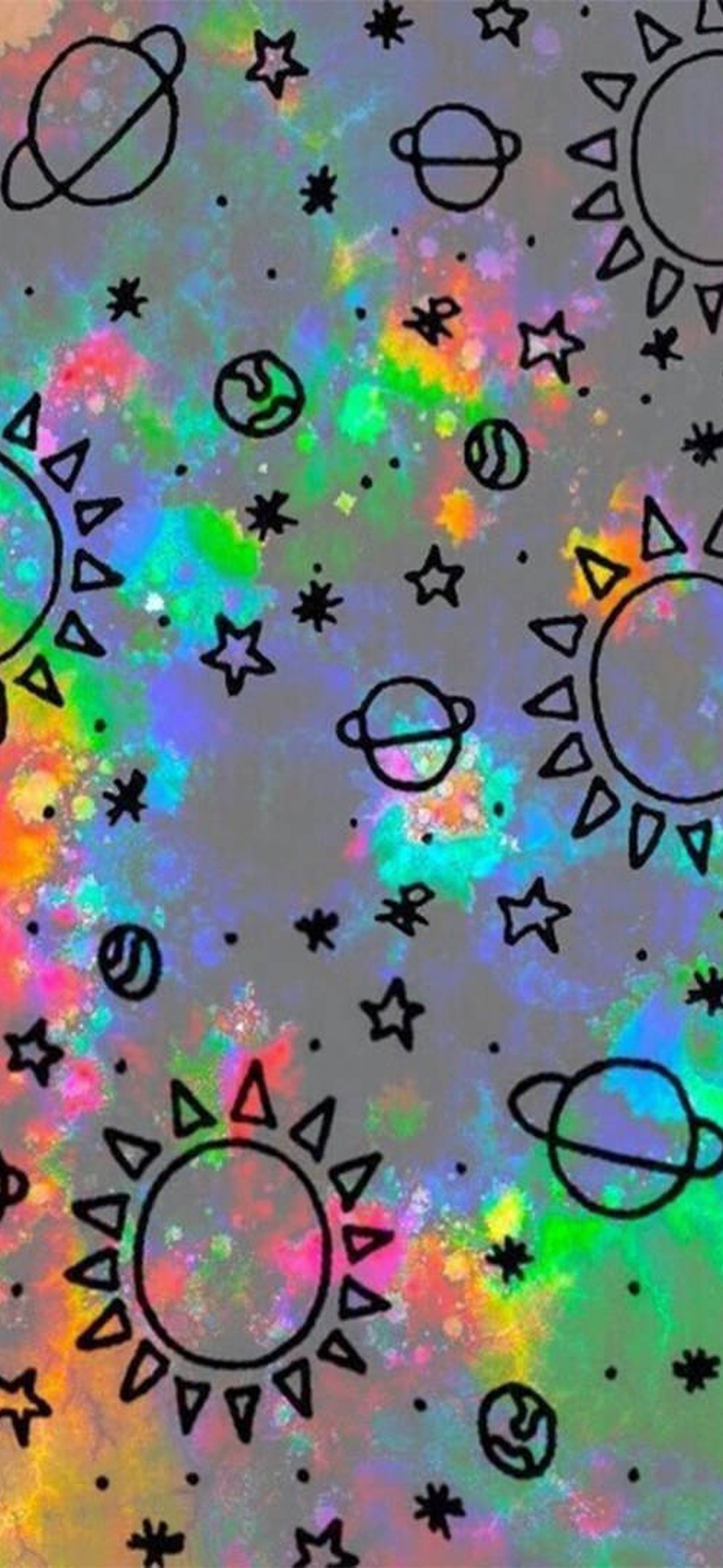 Grunge Emo Aesthetic Colorful Planets
