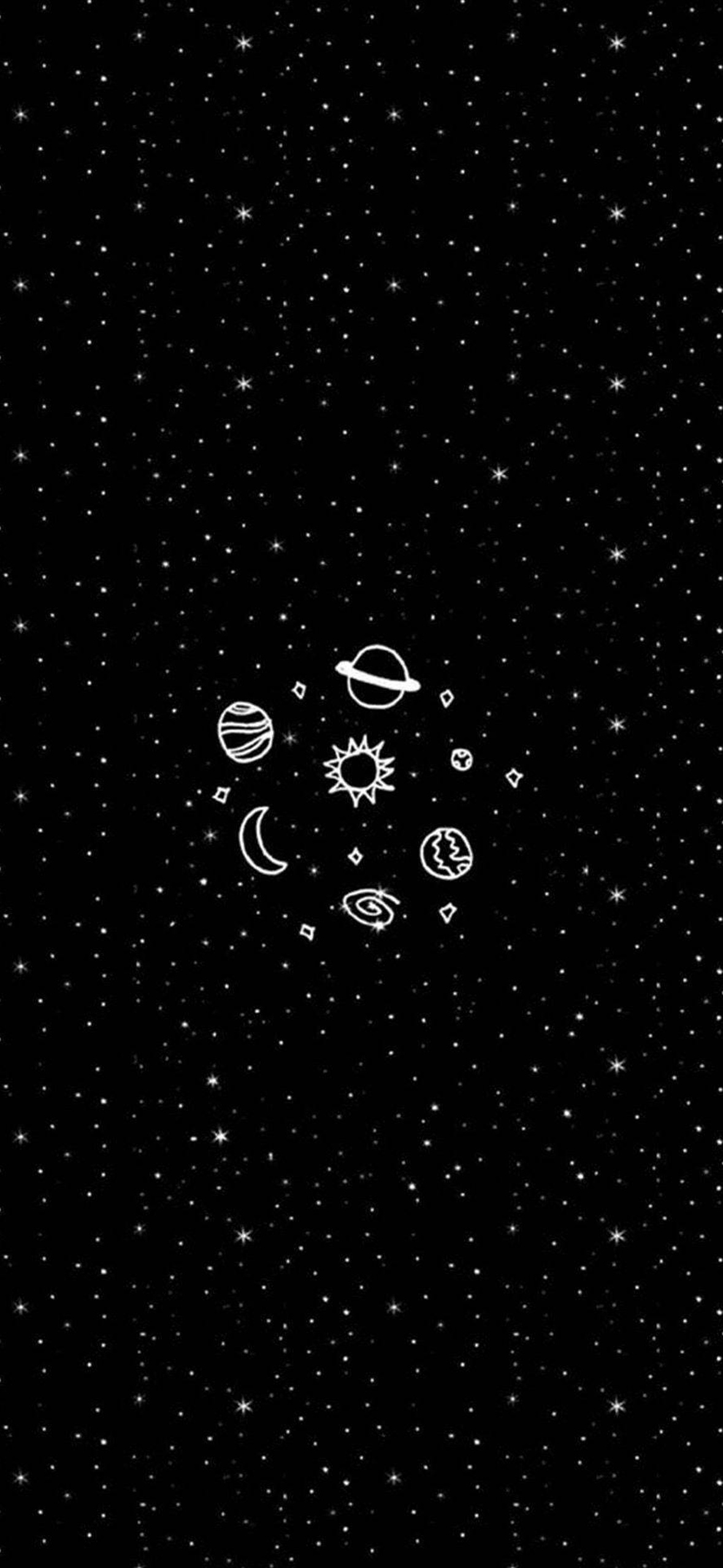 Black Trippy Space Logos