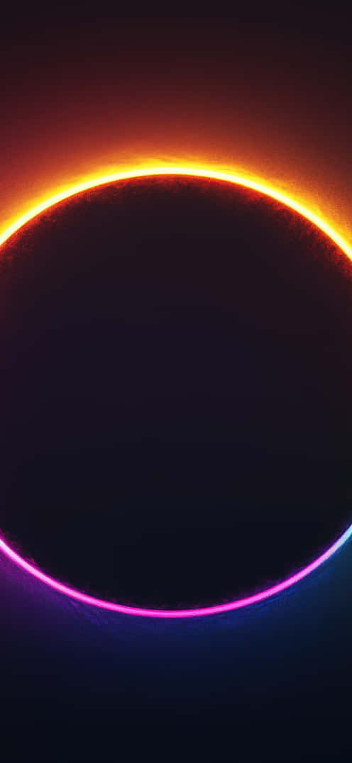 Glowing Solar Eclipse With Vibrant Colors