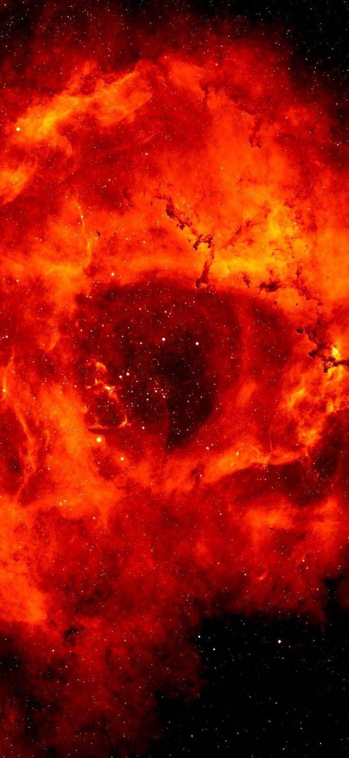 Red And Black Color Nebula