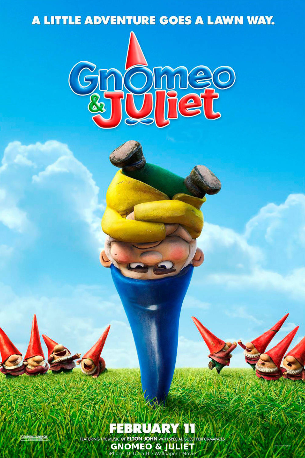 Gnomeo & Juliet Ultra HD iPhone 16 Movie Wallpaper