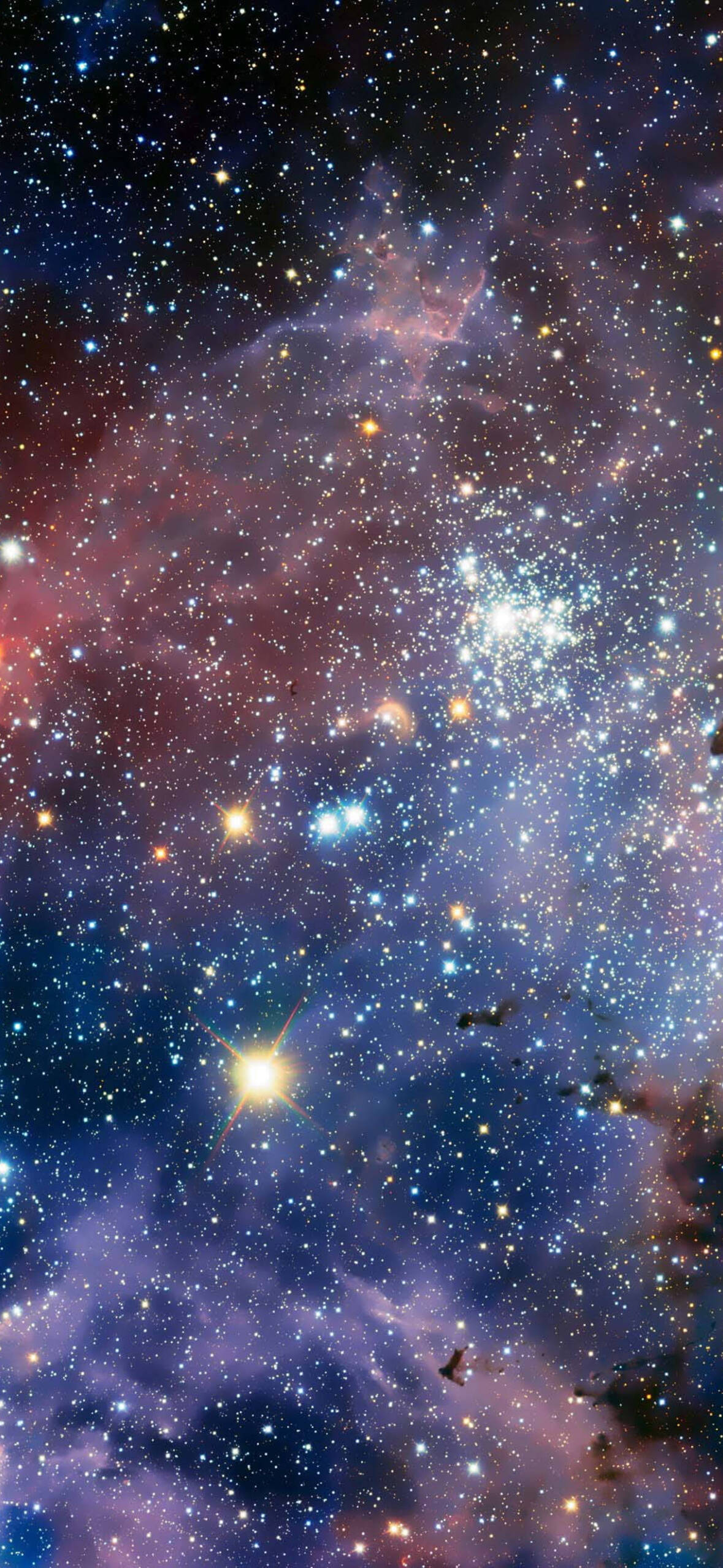 Black Galaxy Carina Nebula Ultra HD iPhone 16 Space Wallpaper