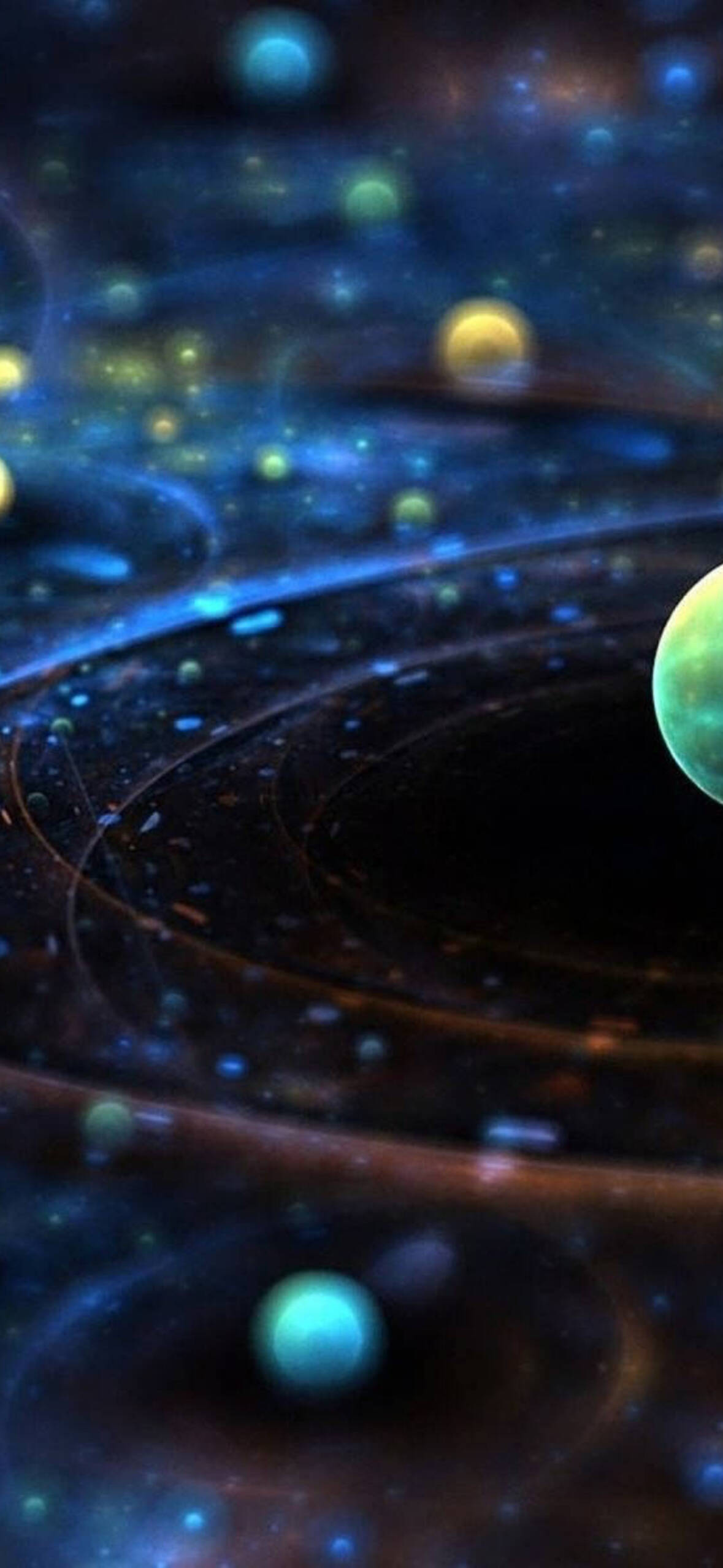 Planets On Space Digital Art Ultra HD iPhone 16 Space Wallpaper