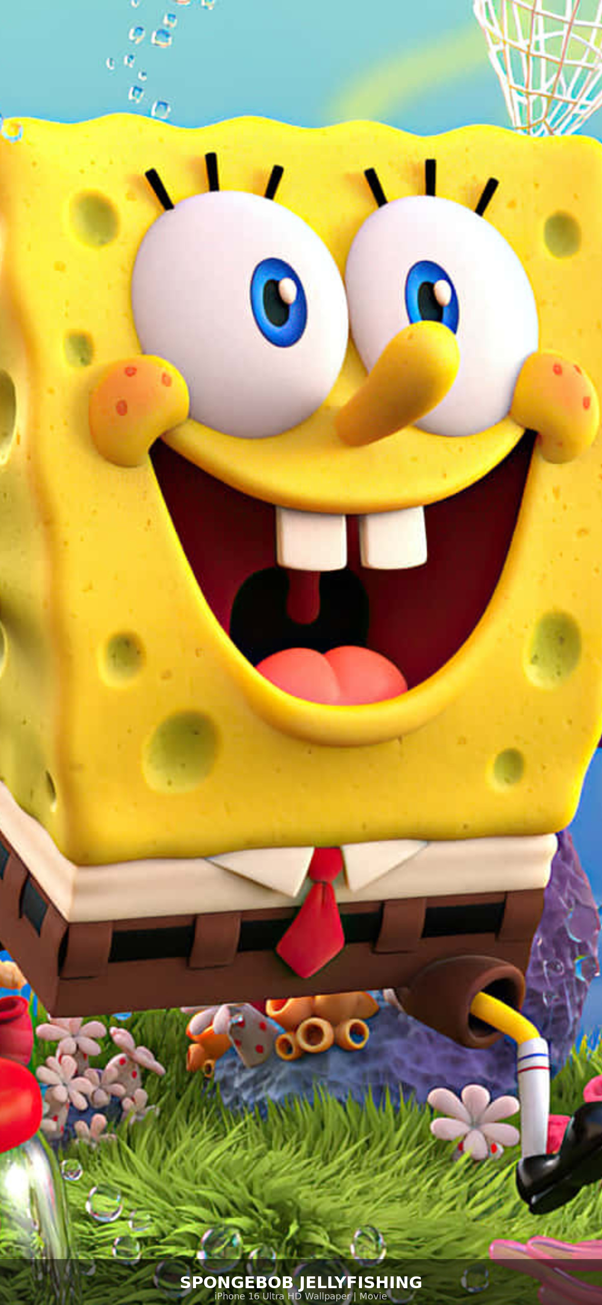 SpongeBob Jellyfishing Adventure Ultra HD iPhone 16 Movie Wallpaper