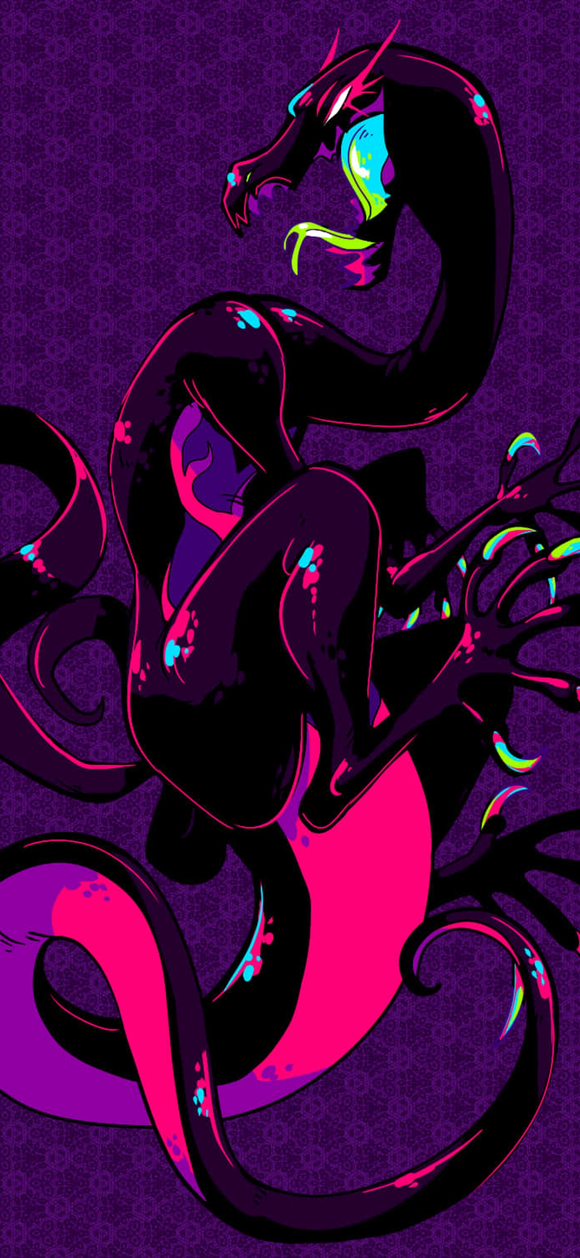 Dark Pokémon Salazzle Ultra HD iPhone 16 Wallpaper