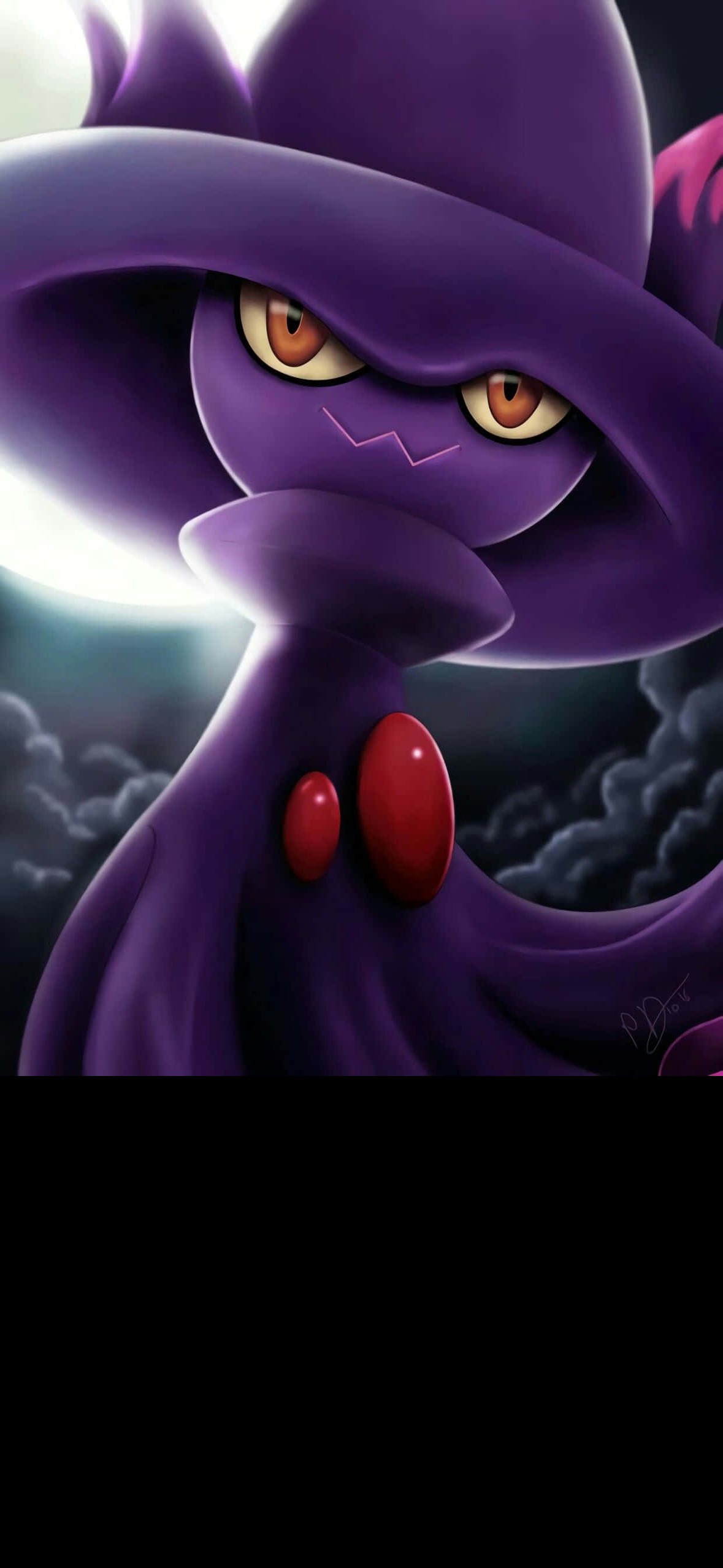 Pokémon Mismagius With Bright Moon Ultra HD iPhone 16 Wallpaper