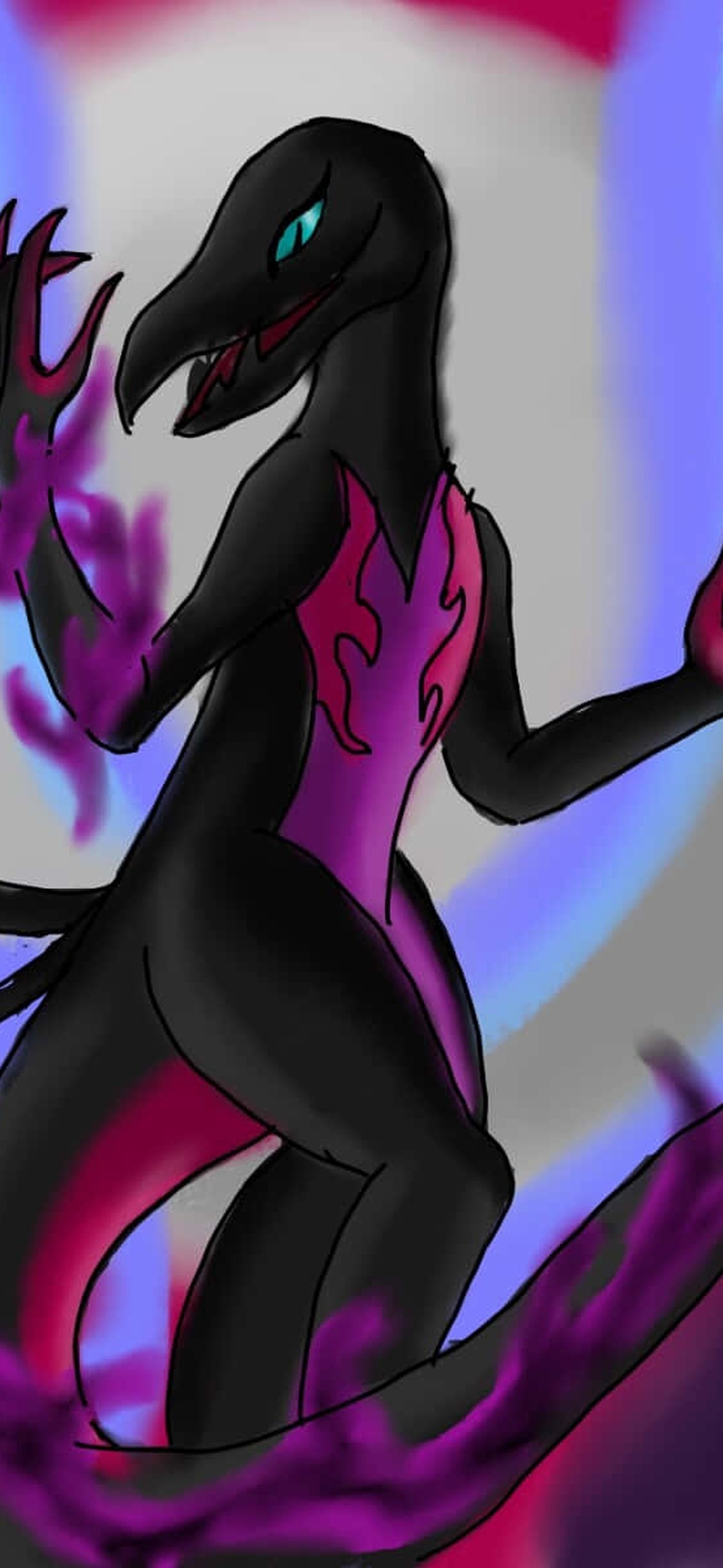 Pokémon Salazzle Poison Smoke Ultra HD iPhone 16 Wallpaper