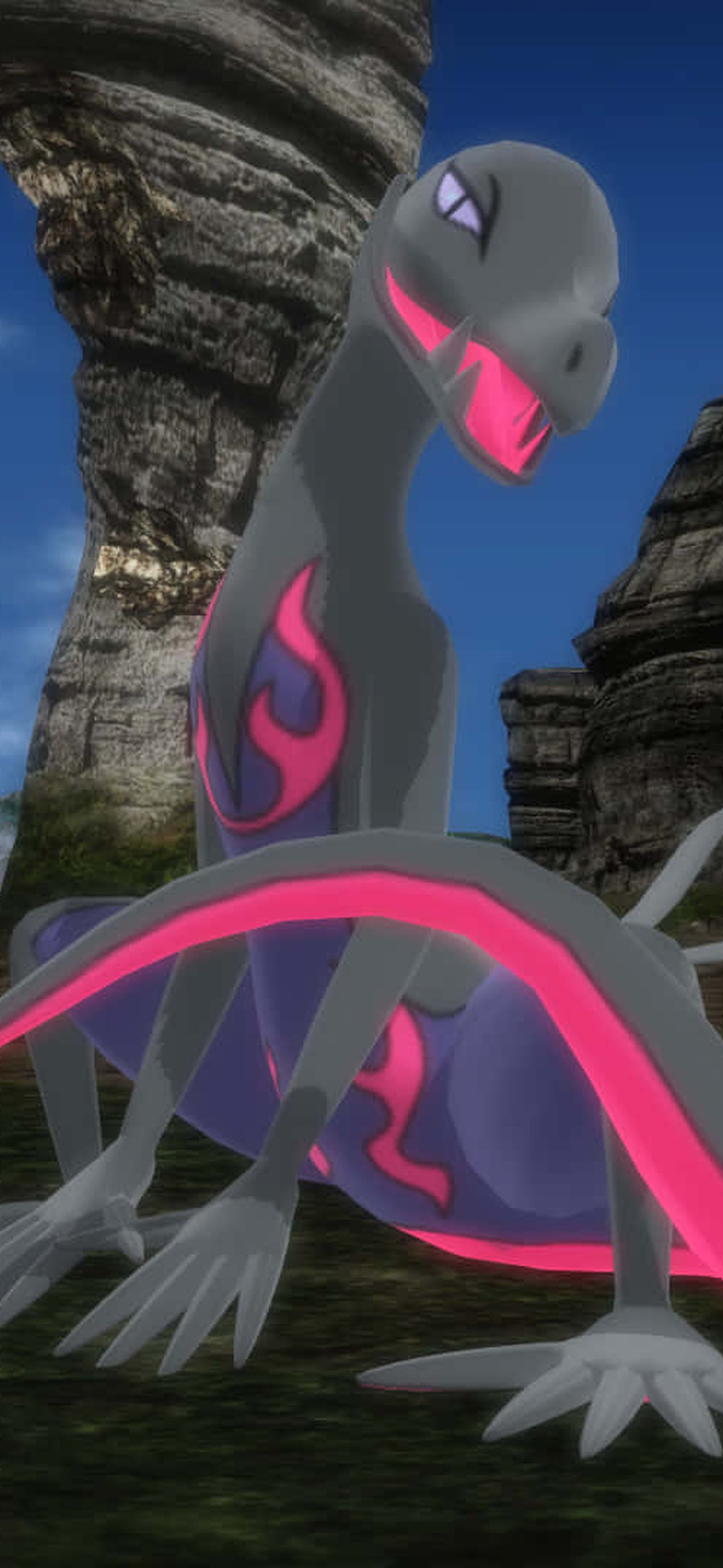 Pokémon Salazzle With Rock Formations Ultra HD iPhone 16 Wallpaper