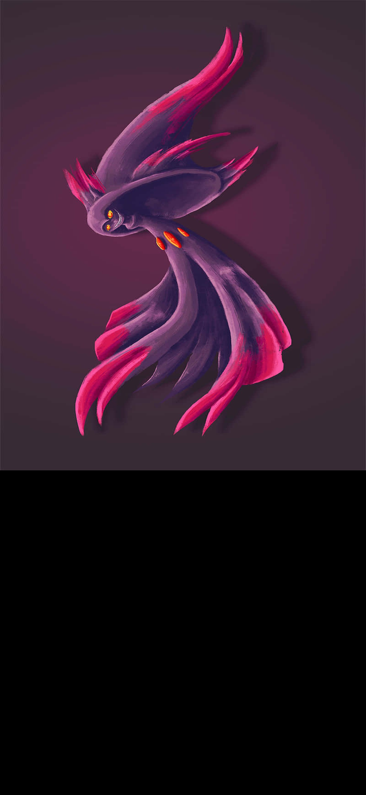 Scary Purple Pokémon Mismagius Ultra HD iPhone 16 Wallpaper